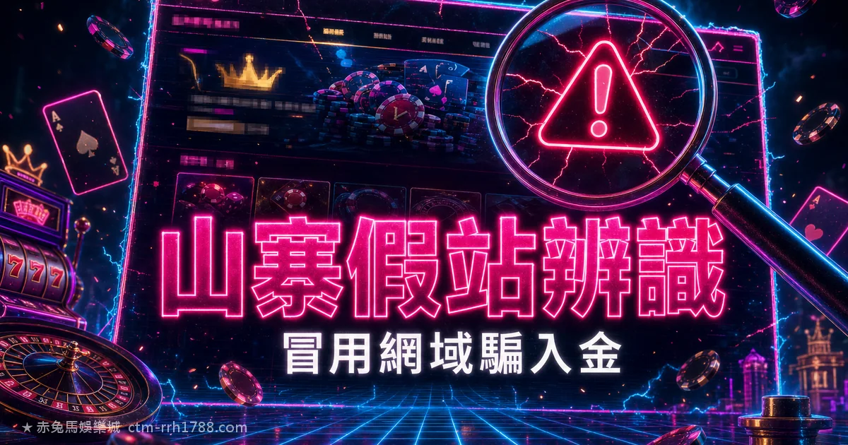 山寨假娛樂城網站怎麼辨識?冒用相似網域騙入金全解析
